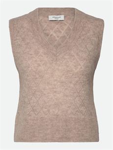 ROSEMUNDE VEST, RWAIDA ALPACA SL V-NECK VEST, ATMOSPHERE